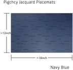 PIGCHCY Placemats Set of 12 Washable Durable Place Mats Vinyl Heat Resistant Non-Slip Table Mats Indoor Outdoor (Midnight Blue) - Image 2