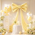 Big Gold Bow for Backdrop, 24"x16" Large Gold Bow Decorations with 80" Ribbon Drape for Birthday Wedding Baby Shower Photography Valentine's Day Christmas Decorations by HietaapPartyDecorations