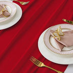 MDS Pack of 20 | Red | 14ft Chiffon Table Runner 29x170 Inches Long Romantic Rustic Sheer Gauze Runner for Wedding Bridal Shower Birthday Banquets Engagement Spring Easter Boho Decorations - Image 4