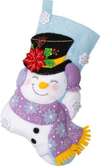 Bucilla Felt Applique 18" Stocking Making Kit, Jolly Top Hat, Perfect for DIY Arts and Crafts, 89615E by Bucilla
