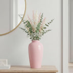 Ceramic Flower Vase - 11 Inch Large Pink Cute Vase for Centerpieces, Modern Decorative Vase for Living Room, Table, Kitchen, Shelf, Entryway, Bedroom, Mantel Decor - Image 5