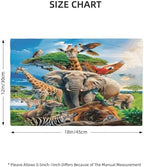 Elephant Giraffe Zebra Placemats Set of 6 Funny Zoo Animals Table Mats African Place Mats Decor Imitation Linen Heat Resistant Tablecloth for Dining Decorations Kitchen Party Restaurants 12''x18'' - Image 6