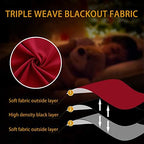 KOUFALL Red Curtains for Living Room, Blackout Grommet Thermal Curtains for Summer Heat Window Curtain Drapes 84 Inches Long 2 Panels, Cortinas Blackout para Sala - Image 4