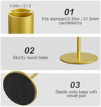 zeochyni Set of 24 Gold Taper Candle Holder Bulks for Wedding, Party Decor - Image 3