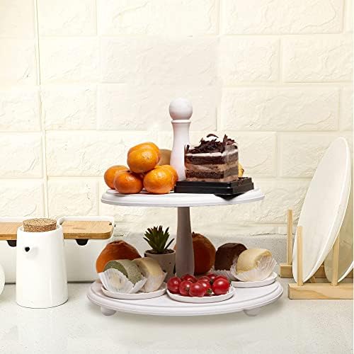 Defined Deco Two Tiered Tray Wooden Tiered Serving Tray Farmhouse Tiered Tray Stand with Tiered Tray Décor Signs for Kitchen Island Decor and Rustic Farmhouse Décor, Set of 3 - Image 5