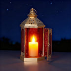 Candlestick Candle Barrels Moroccan Style Retro Lanterns Projection Lights Hollowed-Out Decorations Home Ramadan Hanging Outdoor Indoor Courtyard Porch Festival Weddings by Unknown