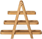Vintiquewise 3-Tier Wooden Tray Farmhouse Inspired Cupcake Stand Dessert Platter Pastry Holder Appetizer Display for Wedding Party Baby Shower or Tea Time Ideal Decor in Kitchen, Dining or Coffee Bar - Image 5