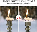200 White Church Candles with Drip Protectors for Devotional Candlelight Vigil Service, Box of 200 Candles, Unscented White 5" H X 1/2" D, No Smoke - Image 5