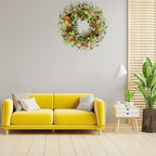 24 Inch Spring Wreath for Front Door, Summer Wildflower Wreath with Colorful Flowers & Eucalyptus, Artificial Year Round for Farmhouse Home Decor Indoor Outdoor - Image 3