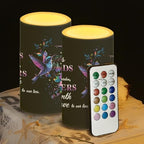 Mothers Day Gifts Flameless Candles with Remote Hummingbirds Floral Note LED Candles Battery Operated Electric Candles Flickering Warm Light for Home Bedroom Living Room Decorations by WelcometoLuarisgur
