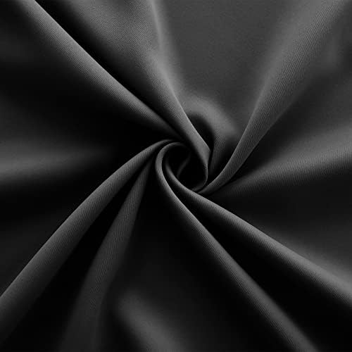 KOUFALL 60 Inch Curtains for Bedroom,Grommet Room Darkening Dark Out Heavy Thick Insulated Thermal Black Blackout Curtains for Winter 2 Panels Set - Image 6