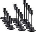 Black Candlestick Holders, Metal Taper Candle Holders,Bulk Set of 15 by ECHFSM