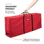 ZOBER Christmas Tree Storage Bag - With 2 Ornaments Accessories/Garland Bags - Fits 9 Ft Trees - 600D Oxford Fabric Christmas Tree Bag For Storage Box For Xmas - Strong, Durable Handles - Red - Image 3