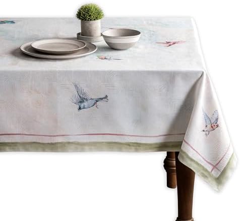 Maison d' Hermine Table Cloth Rectangle Table Reusable 100% Cotton 70"x90" by MaisondHermine