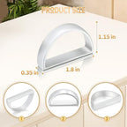KPOSIYA Metal Silver Napkin Rings Set of 72 for Fall Thanksgiving Christmas - Image 4