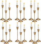 6 Sets Candle Holder Brass Gold Candlestick Holders - Vintage Modern Metal Taper Candle Holders, Decorative Centerpiece for Table Mantel, Wedding Kitchen Home Decor, Wedding Gift,18Pcs by Unknown