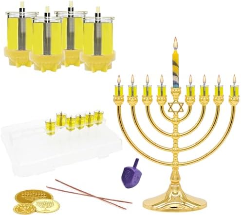 Hanukkah Pre-Filled Natural Olive Oil Glass Cup Candles, 2.5 Hours, 100 Percent Olive Oil Pre-Filled Ready to Use - 44 Cups for All 8 Nights of Hanukkah - Image 5