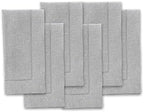 Solino Home 100% Pure Linen Napkins Grey Hemstitch, 20 x 20 in, Set of 6 by SolinoHome