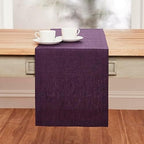 Solino Home 100% Pure Linen Table Runner Grape Long, Athena 14 x 108 in - Image 2