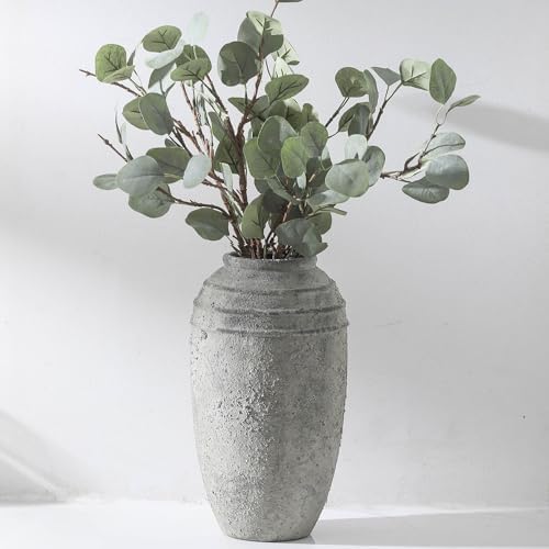 Large Ceramic Flower Vase, 12.87 Inch Tall Vase for Home Decor by Letsupgradeyourhome