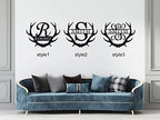 Personalized Monogram Antlers with Initials and Name Sign, Custom Last Name Sign, Personalized Family Name Sign, Personalized Metal Sign, Antler Monogram Letter Sign, Wedding Housewarming Decor - Image 7