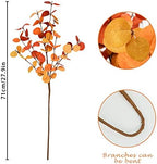 Agusbagli 12 Pcs Artificial Eucalyptus Leaves 28'' Tall Fall Flowers Leaf Greenery Stems Autumn Decorations for Home Wedding Centerpieces Thanksgiving Floral Arrangements - Image 4