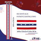 USA Bunting Flag 4th of July Red White Blue American Patriotic Independence Day and Memorial Days Decorations - Image 6