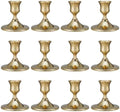 12 Pcs Candle Holders for Candlesticks, Gold Candlestick Holders Set for Table Centerpiece, Vintage Taper Candle Holders, Home Decor, Weddings, Festival and Dining Parties(Gold) by Gloserin