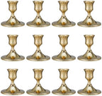 12 Pcs Candle Holders for Candlesticks, Gold Candlestick Holders Set for Table Centerpiece, Vintage Taper Candle Holders, Home Decor, Weddings, Festival and Dining Parties(Gold) by Gloserin