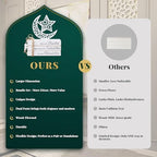 Islamic Wooden Faux Book Set with Moon Star decor, ramadan decorations for home, Great Islamic decor and Eid decorations for home & Mosque. Ramadan gifts idea, eid al adha decorations, Islamic gift - Image 5