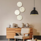Hicarer 4 Pcs 12 Inch White Gold Metal Wall Art Decor Sunburst Decor - Image 2