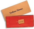Solino Home Cotton Linen Dining Table Runner Poppy Red Woven, 14 x 90 in - Image 4