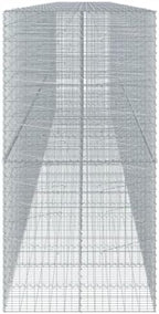 vidaXL Gabion Basket with Cover 413.4"x39.4"x78.7" Galvanized Iron - Image 6