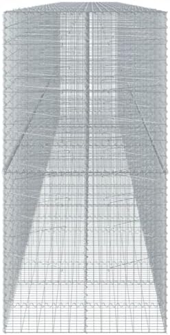 vidaXL Gabion Basket with Cover 413.4"x39.4"x78.7" Galvanized Iron - Image 6