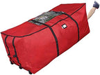 ProPik Rolling Christmas Tree Storage Bag, Fits Up to 9 Foot Tall Disassembled Trees, 25" X 25" X 60", Extra Large Heavy Duty Xmas Container with Wheels, Handles and Straps (Red) - Image 6