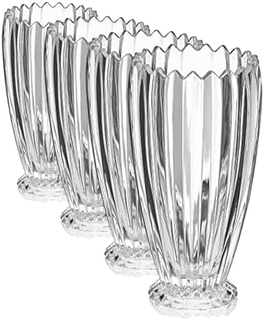 Mikasa Estate Crystal Vase, 11 Inch Footed Bowl (Pack of 4) by Mikasa