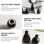 Ceramic Bud Vases Set of 12, Black Small Vase in Bulk, Mini Pottery Vases for Pampas Grass Clay Vase for Wedding Table Centerpieces Decoration Modern Boho Rustic Home Decor - Image 4