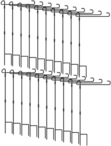 Garden Flag Stand Holder 20 Pack Garden Flag holder for 12 x 18 Inches Flags with Anti-Wind Clip for Outdoor Garden Yard Lawn by Silintion