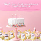 Gerrii 100 Pcs Clear Plastic Individual Cupcake Boxes 3.5" Single Cupcake Containers Transparent Ornament Gift Box with Inserts and Ribbon for Wedding Baby Shower Party Favor(Gold) - Image 5