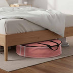 Peach Solid Round Storage Bag 36 Inch, Clothes Storage Container with Handles Heavy Duty Organizer for Comforter, Bedding & Holiday Wreaths - Image 6
