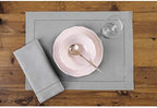 Solino Home Cotton Linen Napkins Light Grey Hemstitch, 20 x 20 in, Set of 4 - Image 2