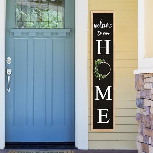 Welcome To Our Home Sign for Front Door, 45"X9", Wood - Image 5