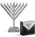 12" Electric LED Menorah Lights – Small Plug-in Hanukkah Menorah Lamp for Window or Tabletop Display Chabad Style by Unknown