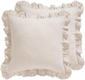 patdrea Vintage Linen Throw Pillow Covers,Set of 2,18"x18"-Kubum by patdrea