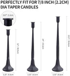 Iron Taper Candle Holder Set of 3 15.5” 14” 12” Decorative Modern Vintage Metal Tall Candlestick Holders for Wedding, Dinning Table,Mantle, Party Decoration (3, Black) - Image 4