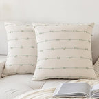 YEENAASY Boho Throw Pillow Covers 20x20 Set of 2 Farmhouse Pillow Cases by YEENAASY