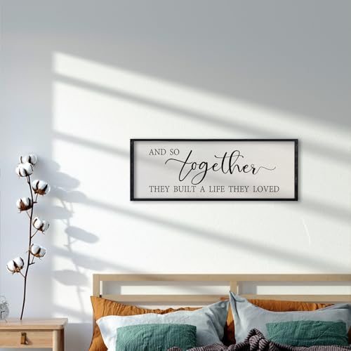comurdyo And So Together They Built A Life They Loved Sign 32×12 Inch Black - Image 7