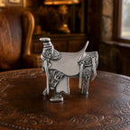 Vagabond House Pewter Cowboy Saddle Napkin Ring Western Frontier Collection 2.5 Inch Tall - Image 6