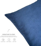 MONDAY MOOSE Decorative Throw Pillow Covers Cushion Cases, Set of 4 Soft Velvet Modern Designs, Mix and Match for Home Decor, Pillow Inserts Not Included (20x20 inch, Blue/Beige) - Image 6