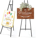 Black Croblissful 50" Easel Stand for Wedding Sign Adjustable, Metal by CroBlissful